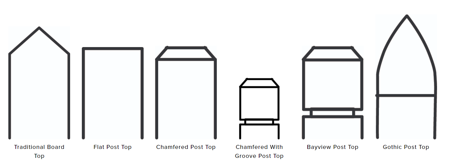 cedar fence post styles