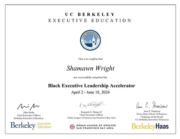 Black Executive Leadership Accelerator Certificate Black Executive Leadership Accelerator Certificate