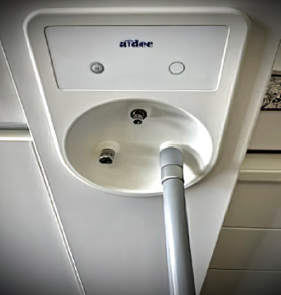 Nu-bird HVE adapter to flush lines.