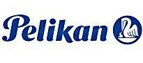 Logotipo de Pelikan: escritura azul con el símbolo de pelícano en un círculo.