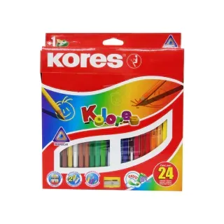 Caja de lápices de colores Kores Kolores, empaque rojo, 24 unidades.