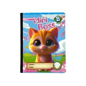 Portada del cuaderno con dibujo de un gato naranja y la inscripción