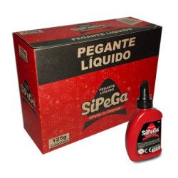 Caja de adhesivo rojo etiquetada