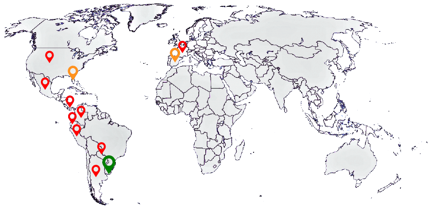 alcance en el mundo