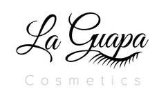 Ein schwarz-weißes Logo für La Guapa Cosmetics.