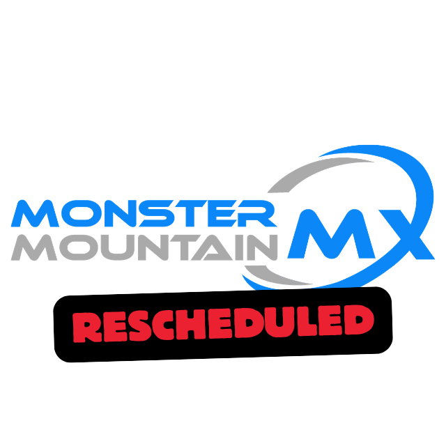 Logo for Monster Mountain MX: blue and gray text and curved lines.