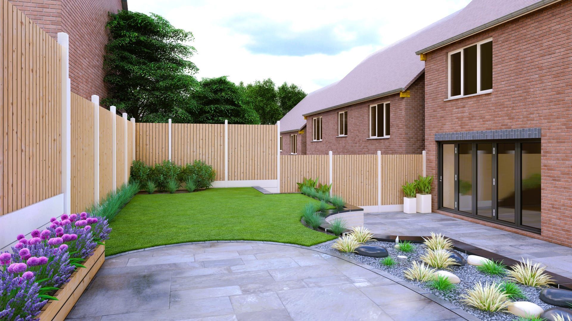a landscape designed garden