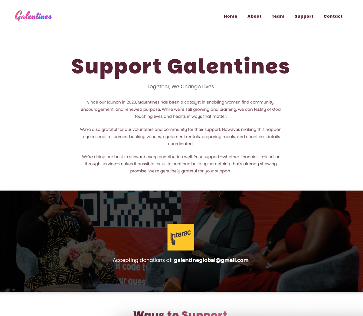 Galentines Global support page