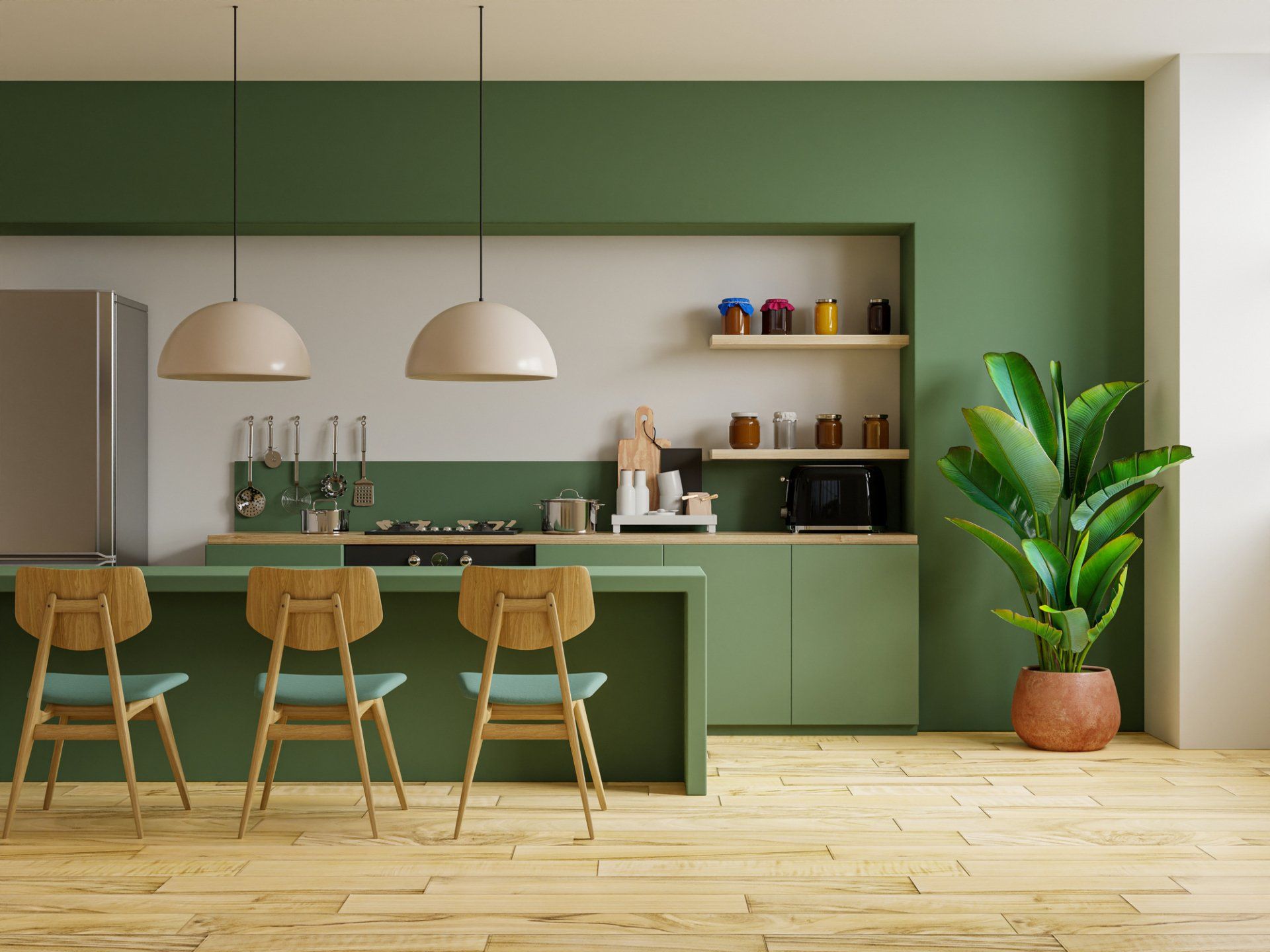 Green kitchen respray