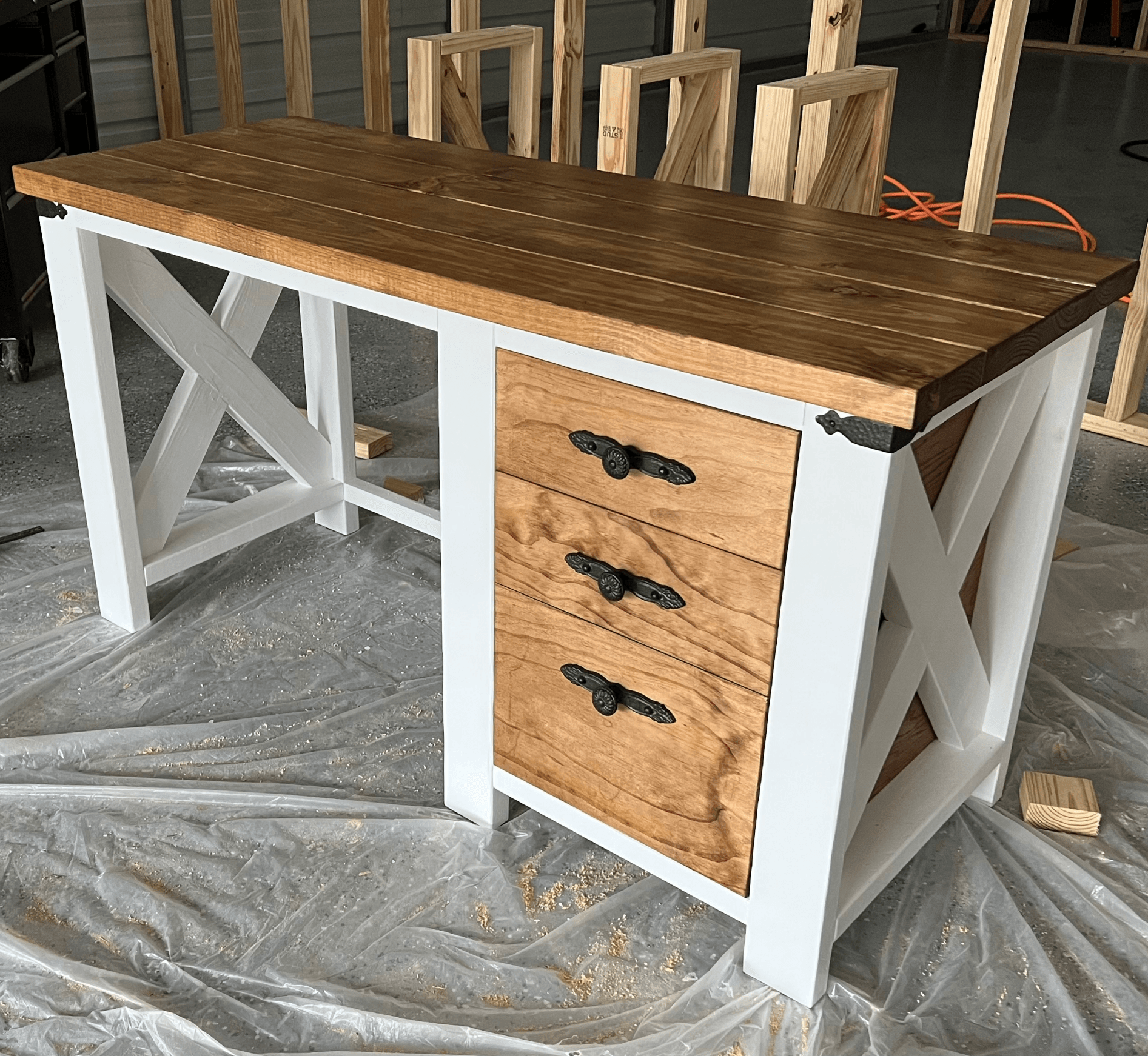 Rustic Wood Desk