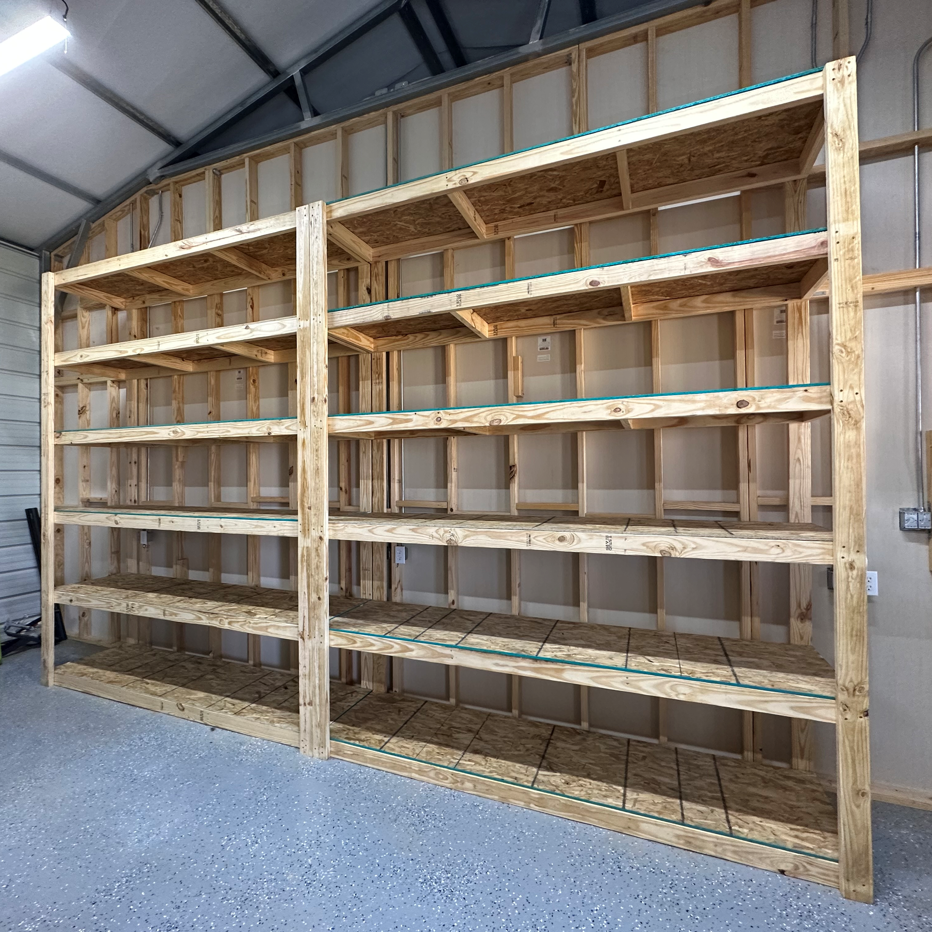 Barn / garage shelving