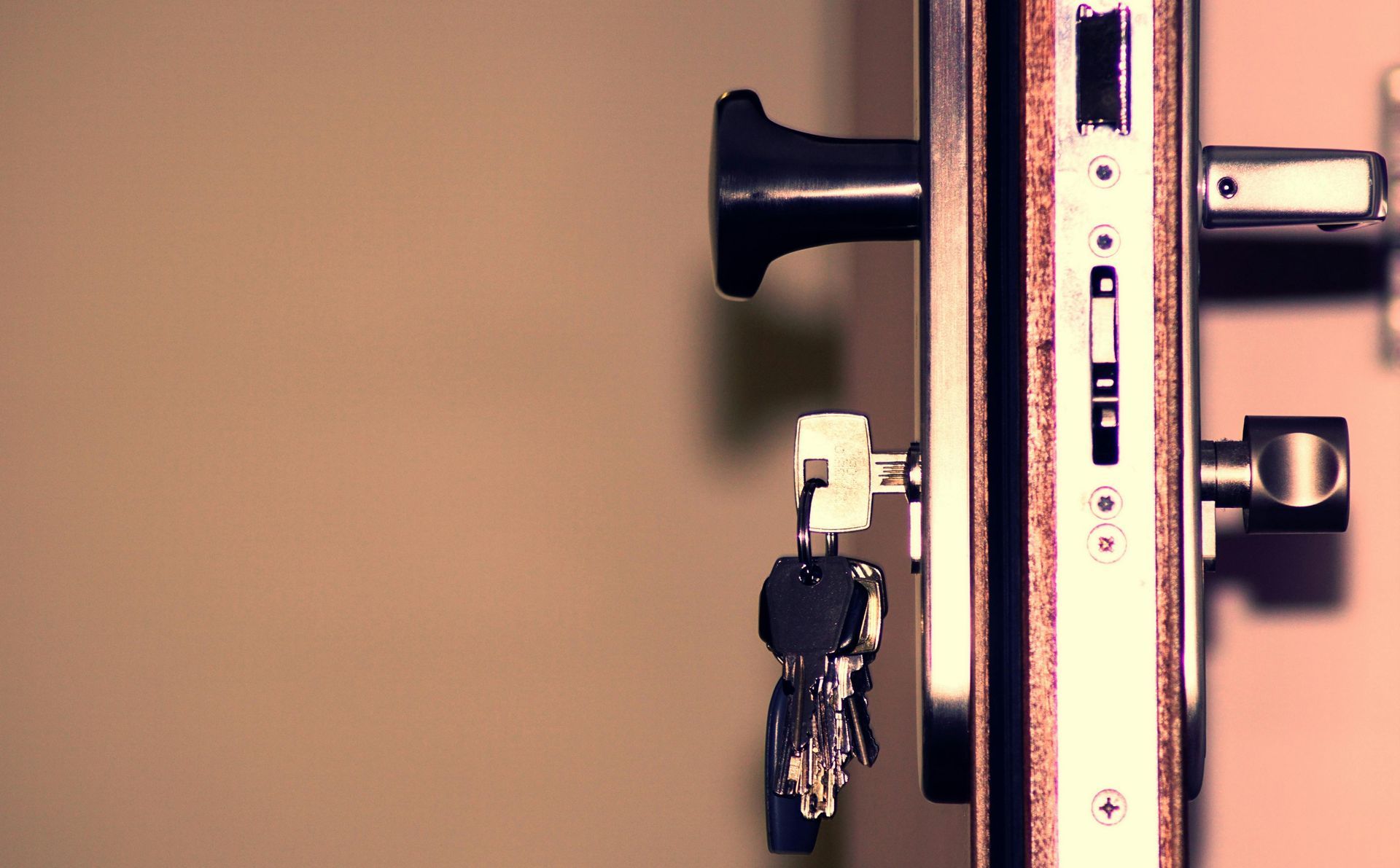 A close up of a door lock with keys in it. — Grafton Locksmith Service In Grafton, NSW