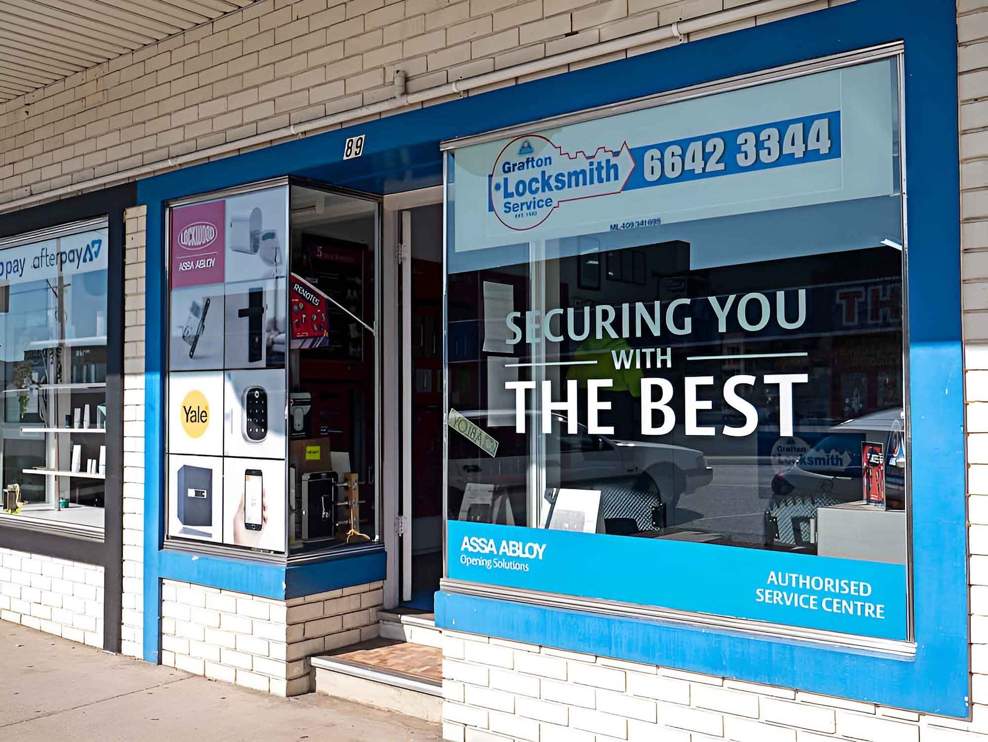A Store Front With A Sign — Grafton Locksmith Service In Grafton, NSW
