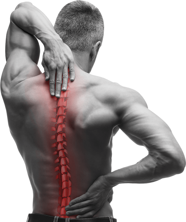 man having back pain