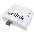 White Kerlink USB device with logo and indicator lights.