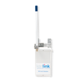 White Kerlink Wirnet Station with a tall antenna mounted on a wall.