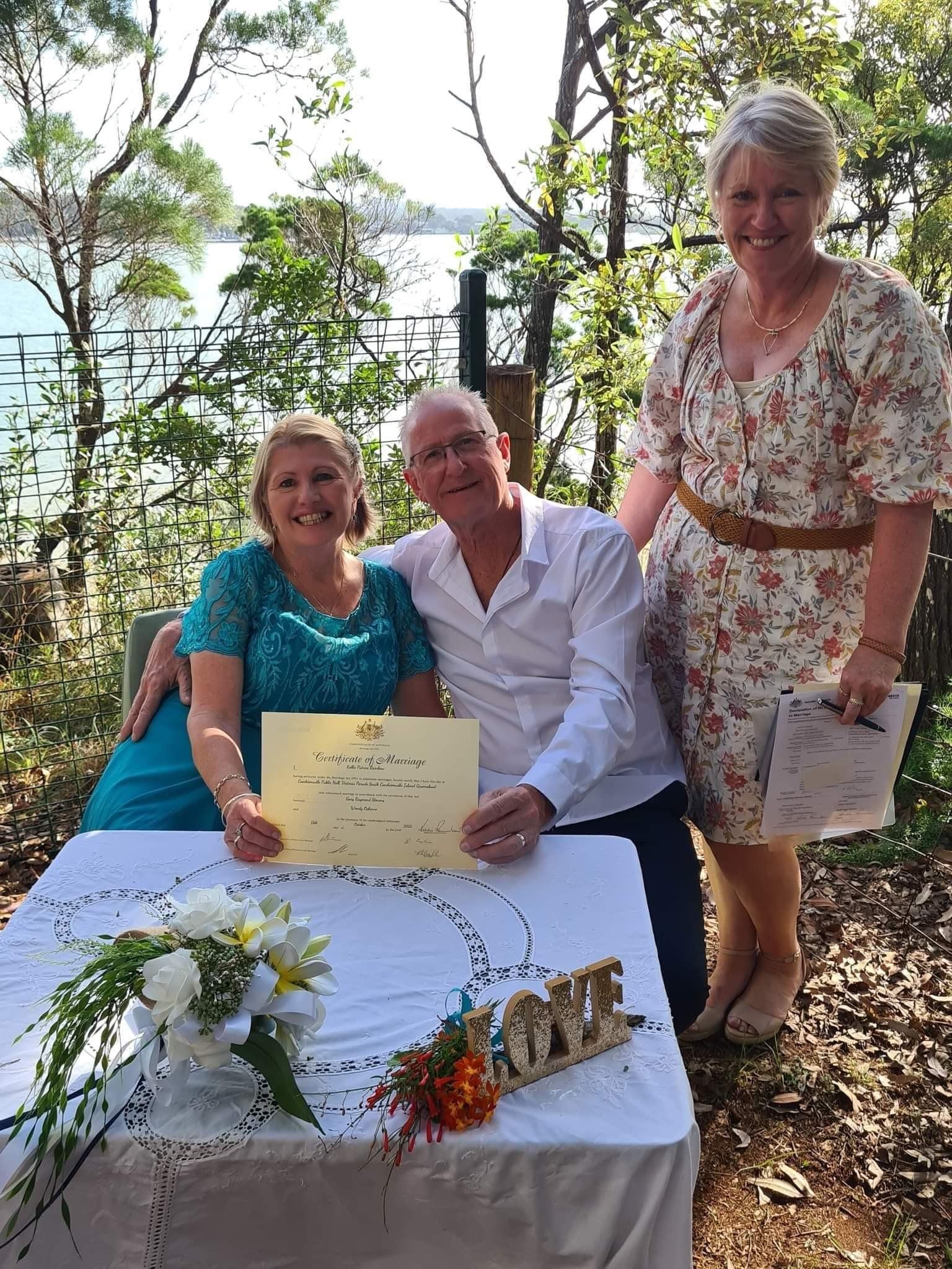 Celebrating Wendy and Gary's love and wedding day on Coochiemudlo Island 15/10/2023
