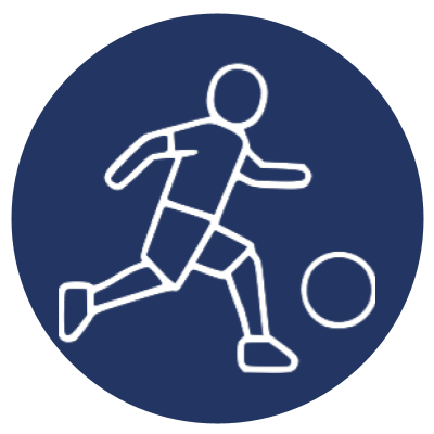 a kid playing soccer icon