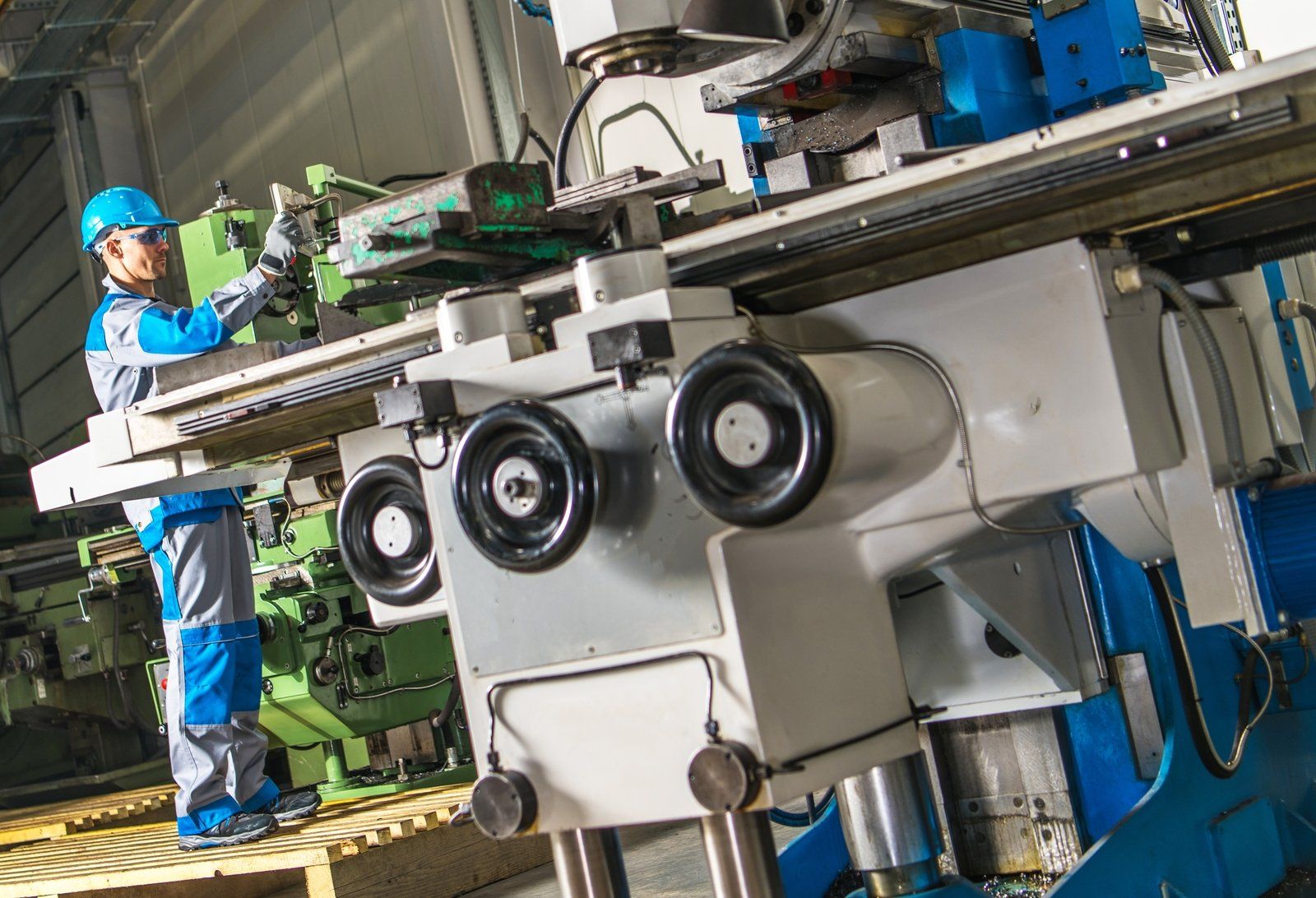 man operating the machine