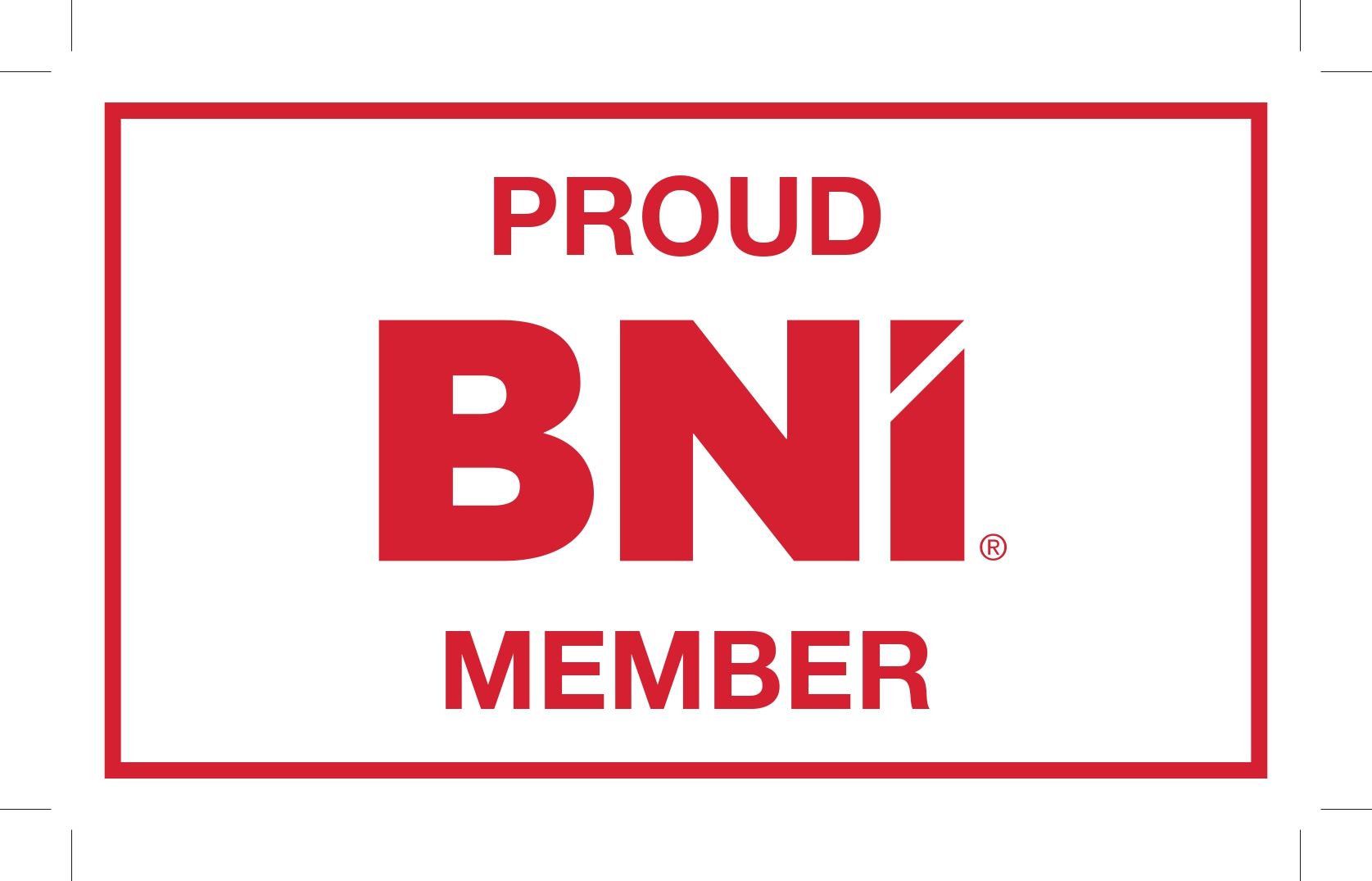 Logo BNI rosso e bianco, all'interno di un rettangolo rosso, con la scritta 