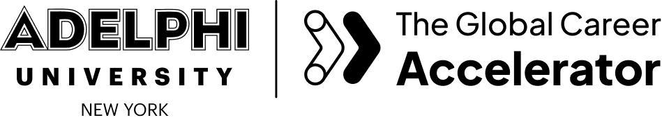 Adelphi and The Global Career Accelerator logos