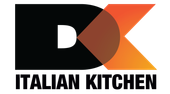 A black and orange logo for dantes coal fired kitchen