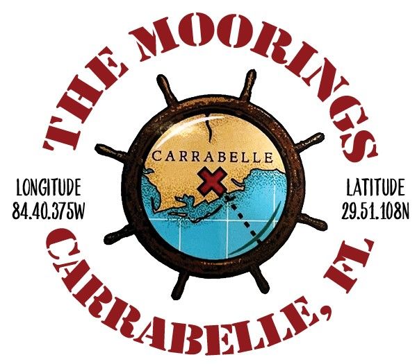 A logo for the moorlings in carrabelle florida