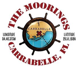 Beachside Hotel A logo for the moorlings in carrabelle florida