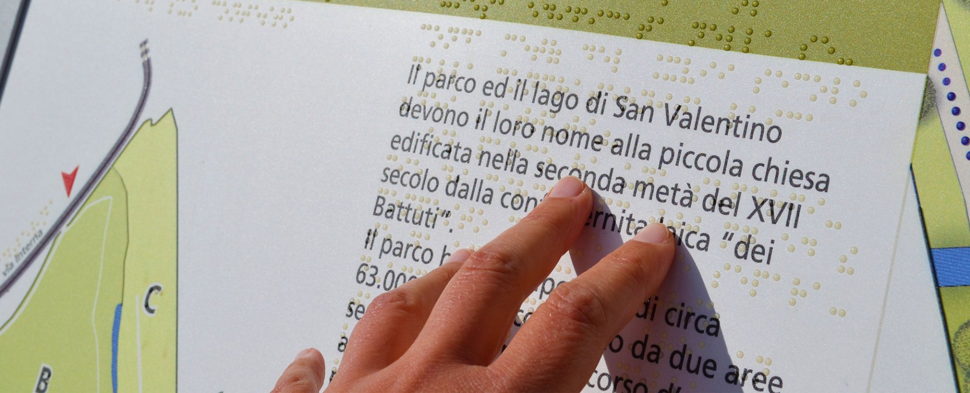 mappa accessibile ed inclusiva al Parco di San Valentino