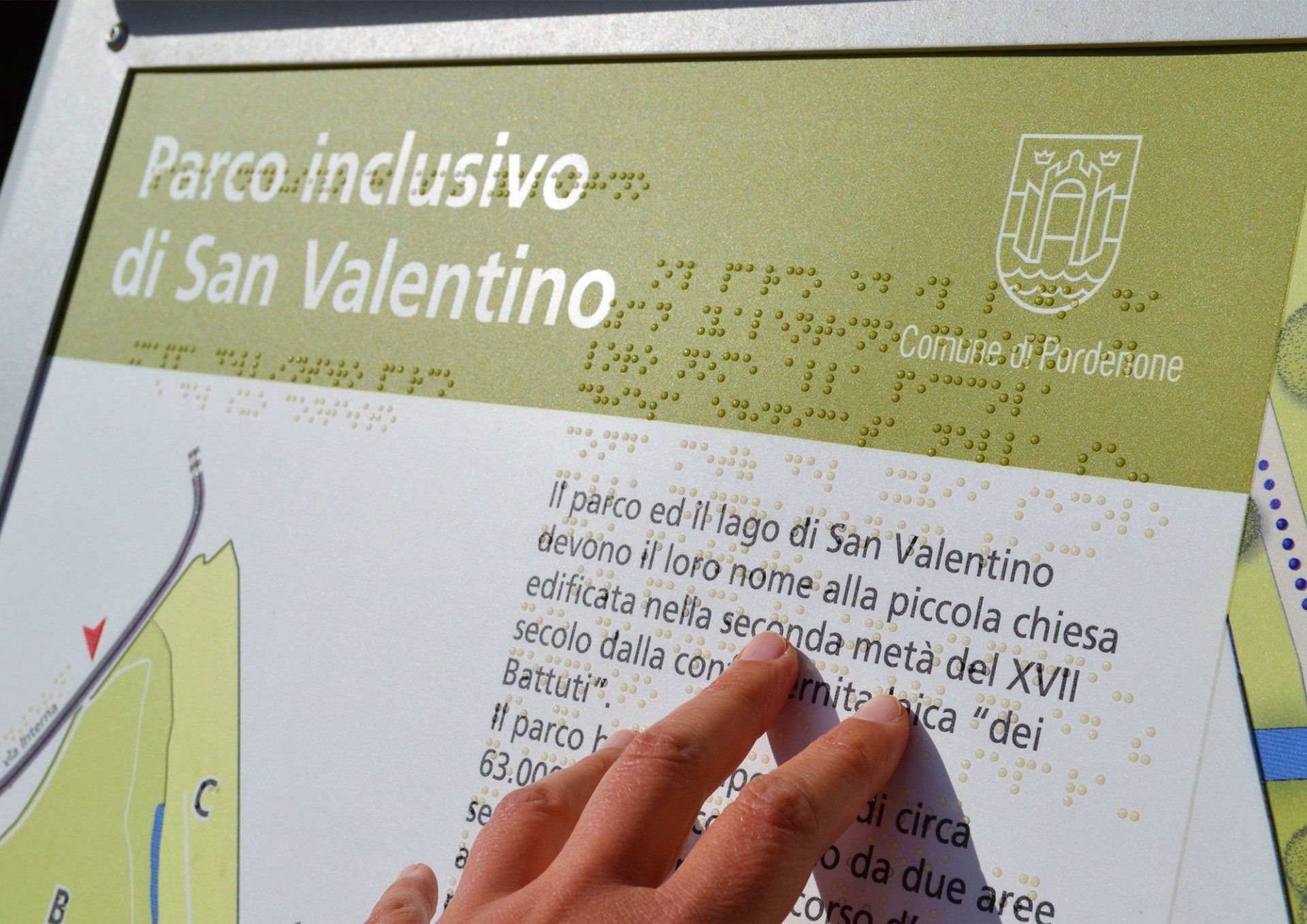La comunicazione accessibile della mappa multisensoriale e mutimediale al Parco inclusivo
