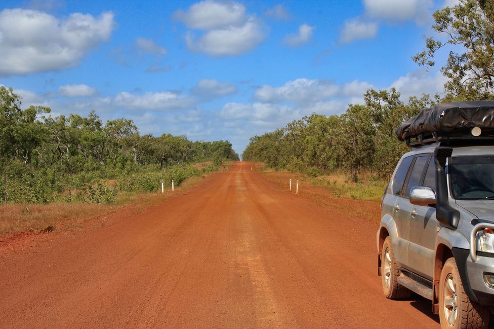 Vehicle Parked on A Dirt Road in Cape York — T & T Scaffolding in Cape York, QLD