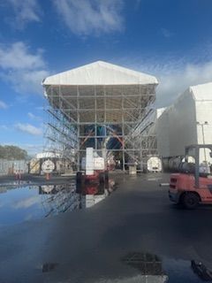 Wooden House Frame Under Construction, Clear Blue Sky — T & T Scaffolding in Gordonvale, QLD