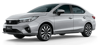 Honda City sedan prata.