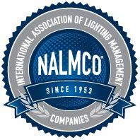 NALMCO circular logo in blue and white, reading “International Association of Lighting Management” and “Since 1953”