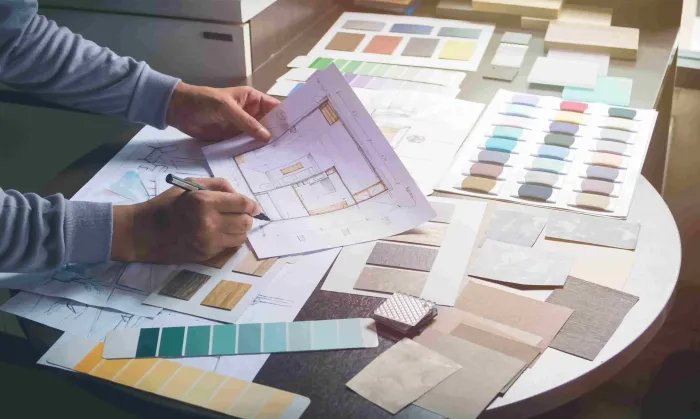 plans being designed for a custom closet