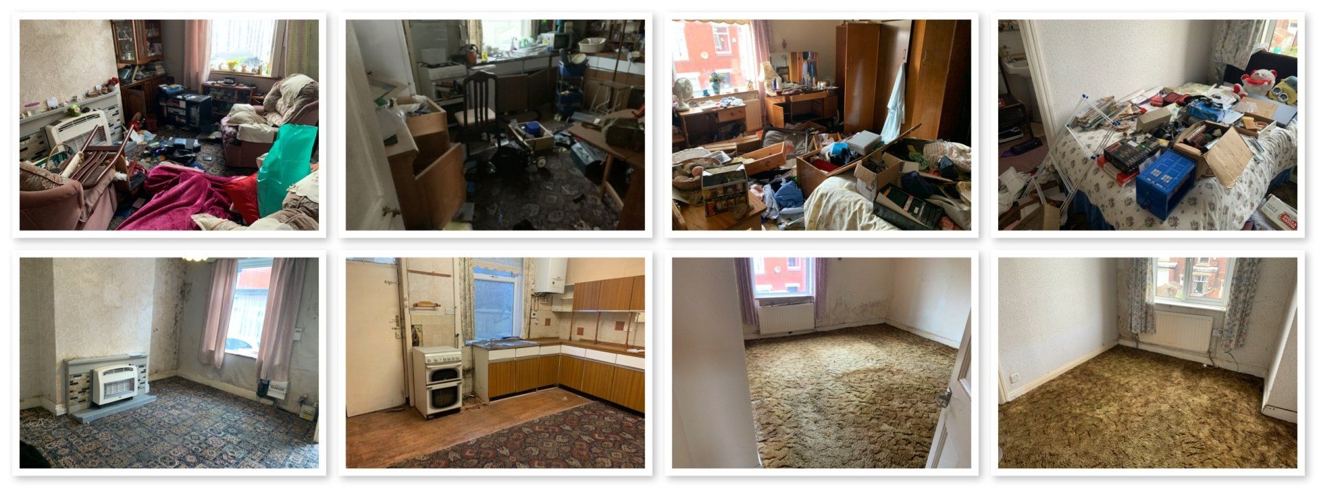 Before and after photos of as house clearance