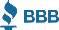 Blue BBB logo with a flame icon.