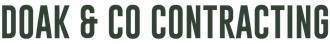 DOAK & CO CONTRACTING in dark green font.