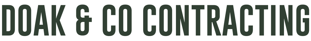 DOAK & CO CONTRACTING in dark green font.