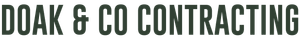 DOAK & CO CONTRACTING in dark green font.