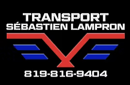 Un logo pour les transports sebastien lampron avec un numéro de téléphone