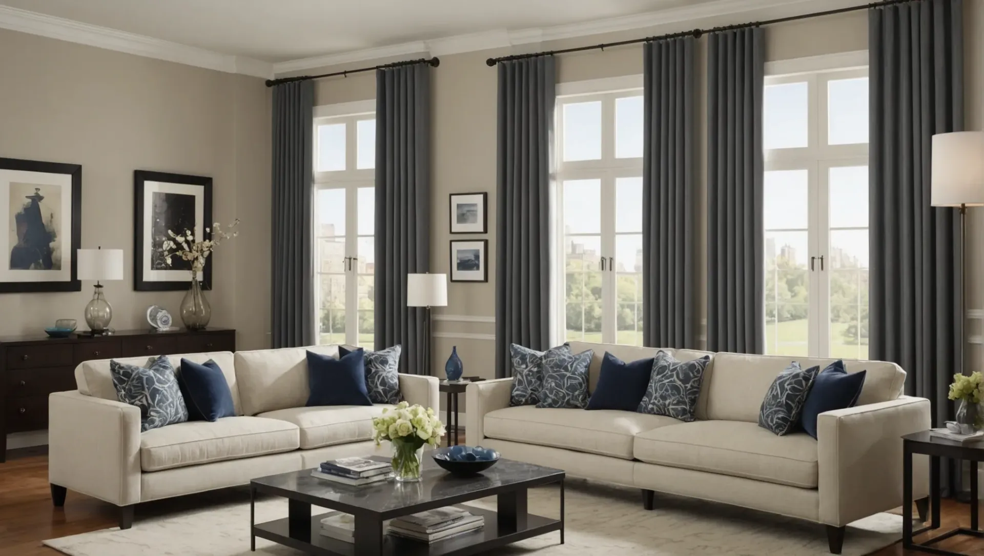 Custom made drapery and window treatments for home