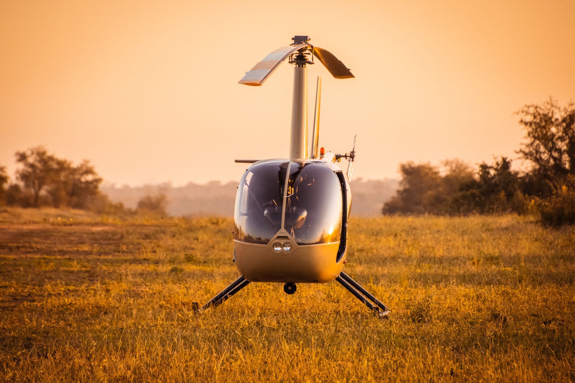 Helicopter used for Rhino Dehorning