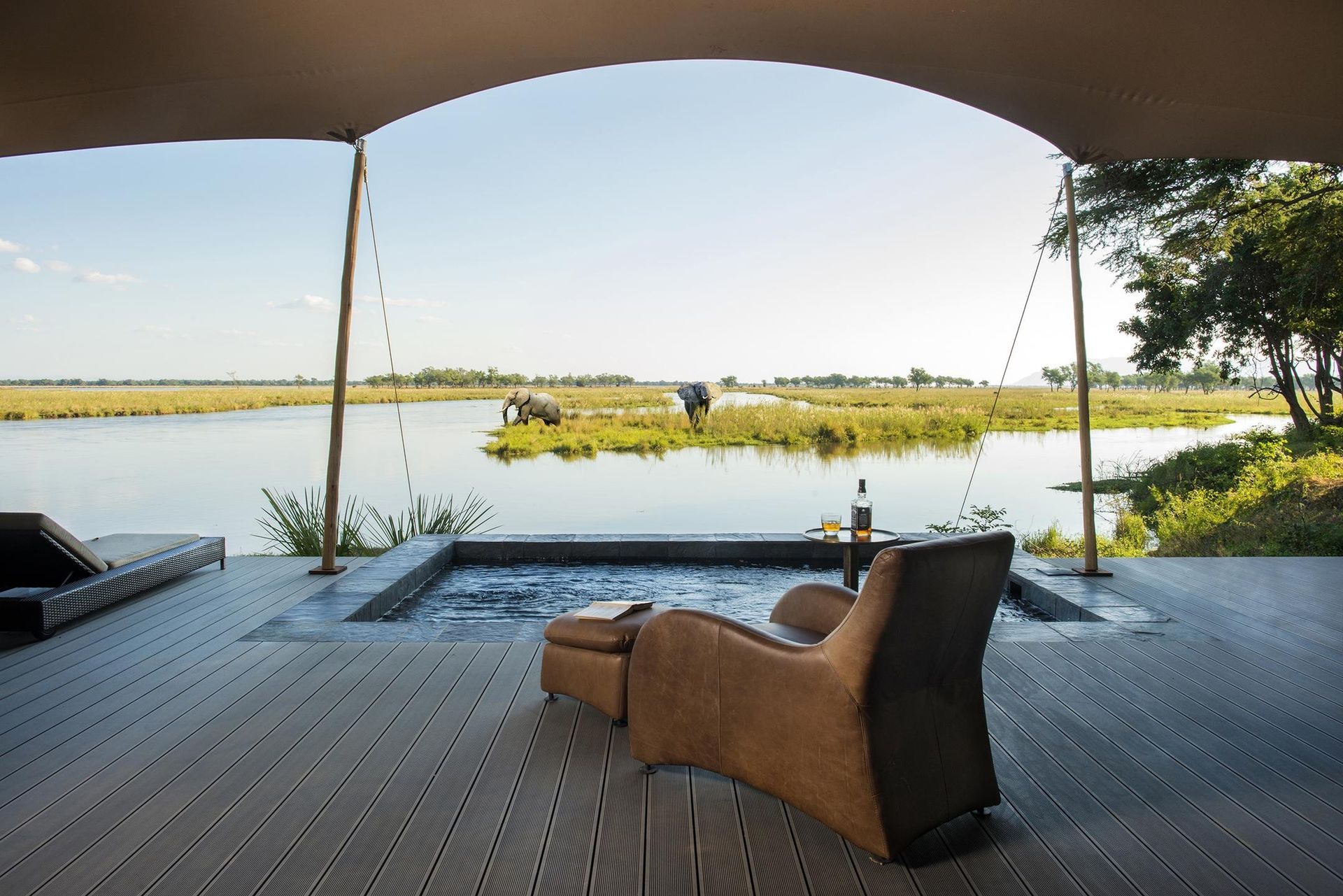 Luxury Suite view at Sausage Tree Camp