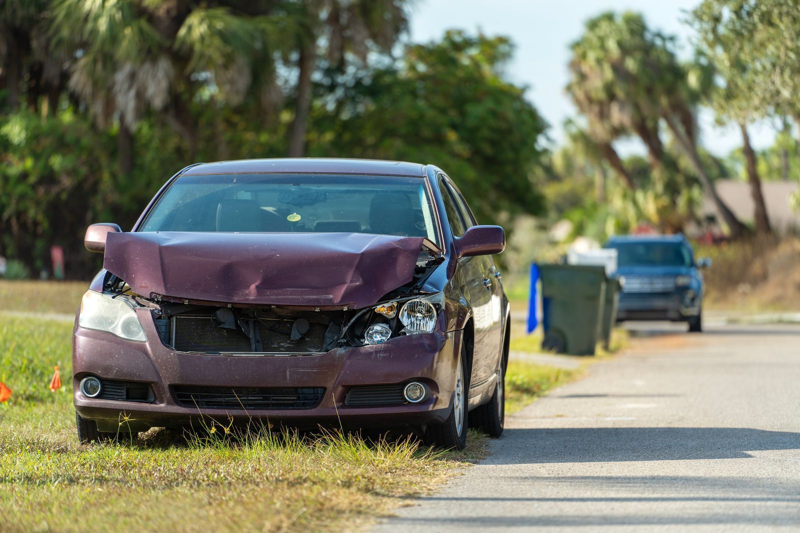 Car damaged in a crash handled by an Agoura Hills car accident lawyer
