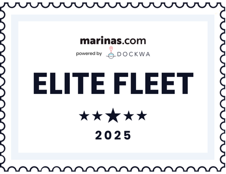 marinas.com Elite Fleet 2025 five-star award badge