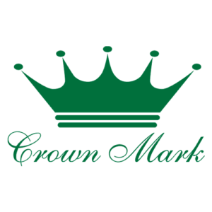 Green crown logo with the words 
