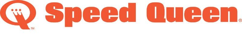 Speed Queen logo in orange.