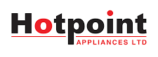 Hotpoint Appliances Ltd logo in black and red, with a red dot above the 
