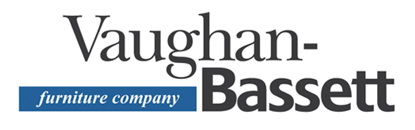 Vaughan-Basset furniture company logo with a blue bar below the word 